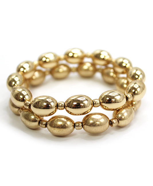 Oval Satin Stretch Bracelet
