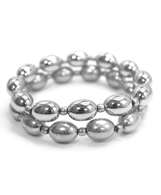 Oval Satin Stretch Bracelet