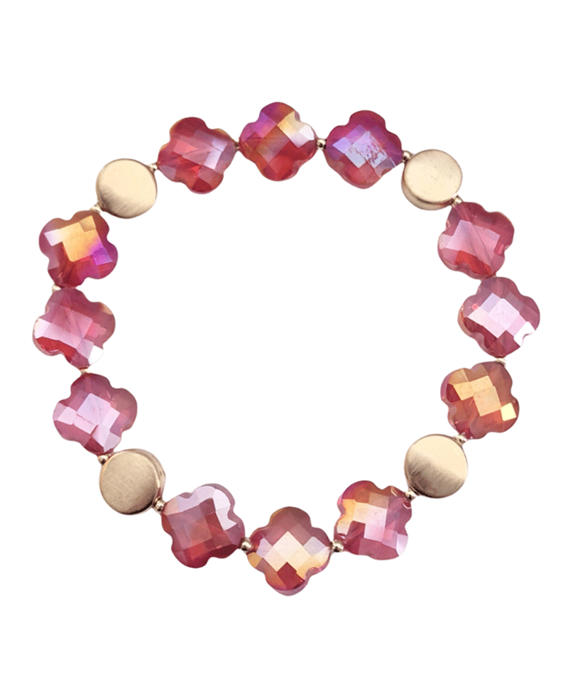 Acrylic Clover Bracelet