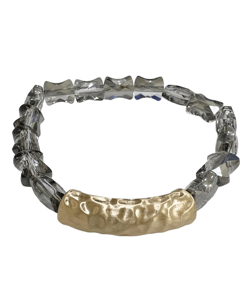 Hammered Metal Accent Bracelet