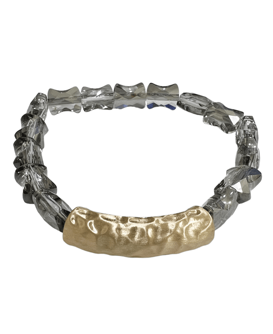Hammered Metal Accent Bracelet