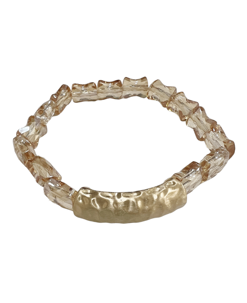 Hammered Metal Accent Bracelet