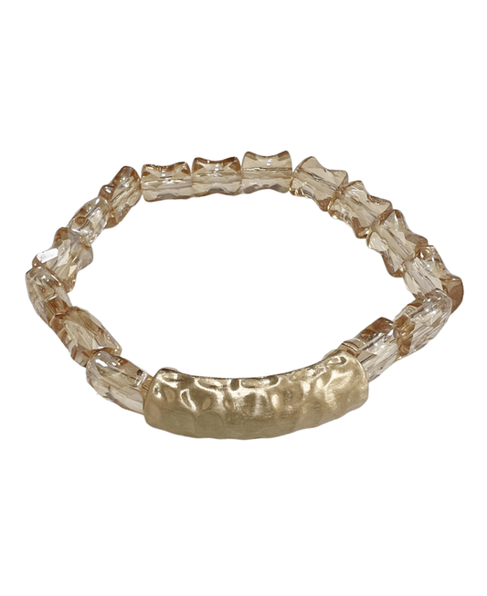 Hammered Metal Accent Bracelet