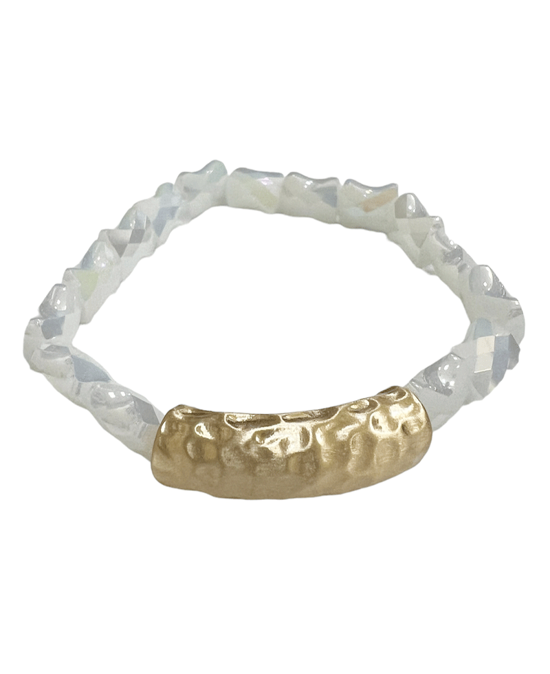 Hammered Metal Accent Bracelet