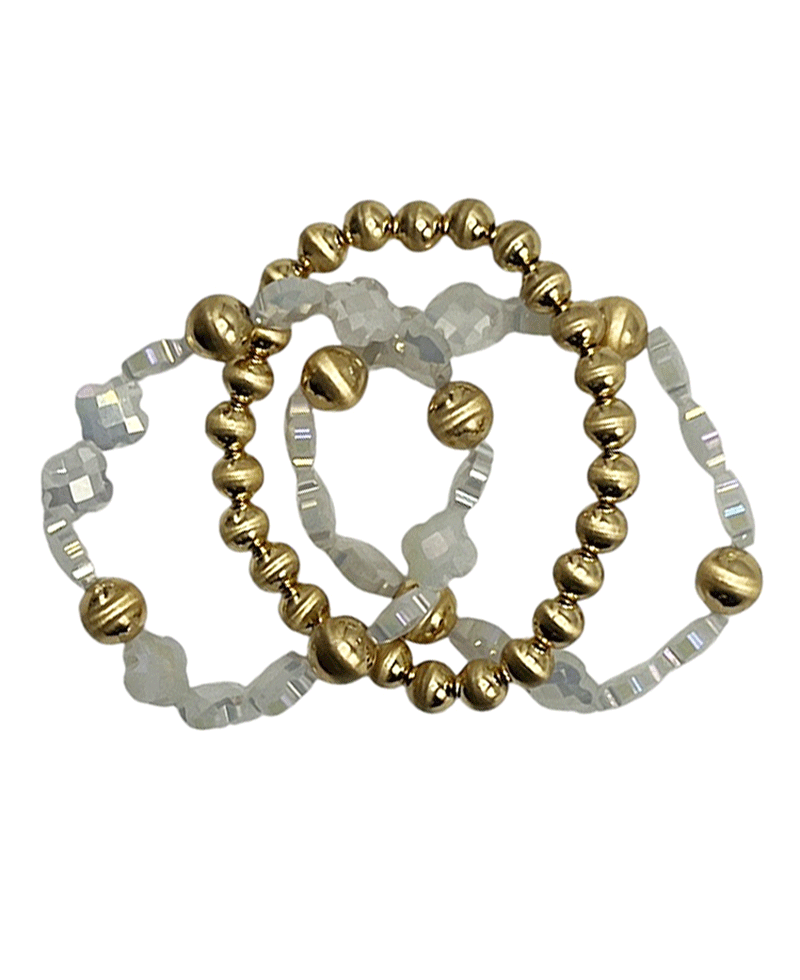 Ball & Clover 3 Set Bracelet