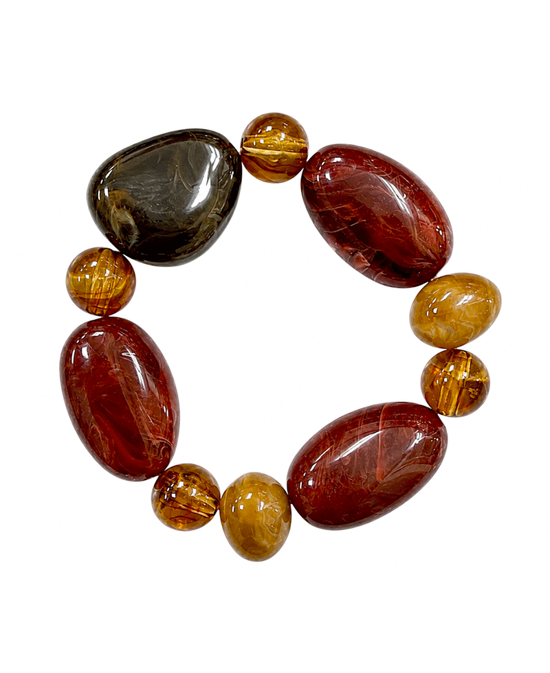 Marbled Oval Bead Bracelet