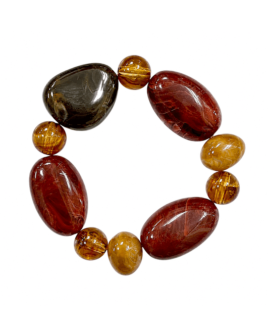 Marbled Oval Bead Bracelet