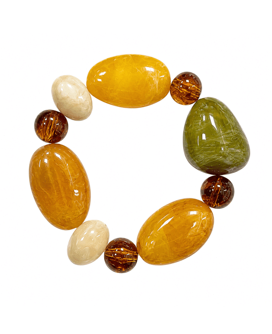 Marbled Oval Bead Bracelet