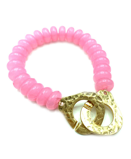 Hammered Metal Link Bracelet