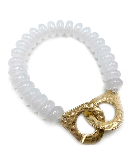 Hammered Metal Link Bracelet