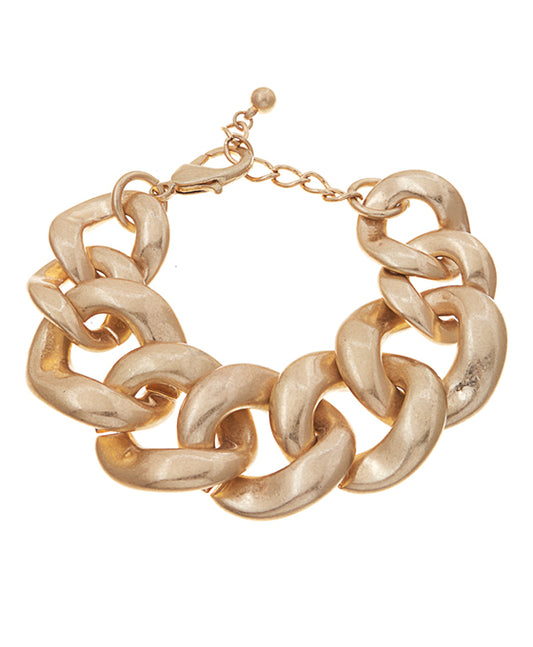 Irregular Shaped Linked Clasp Bracelet