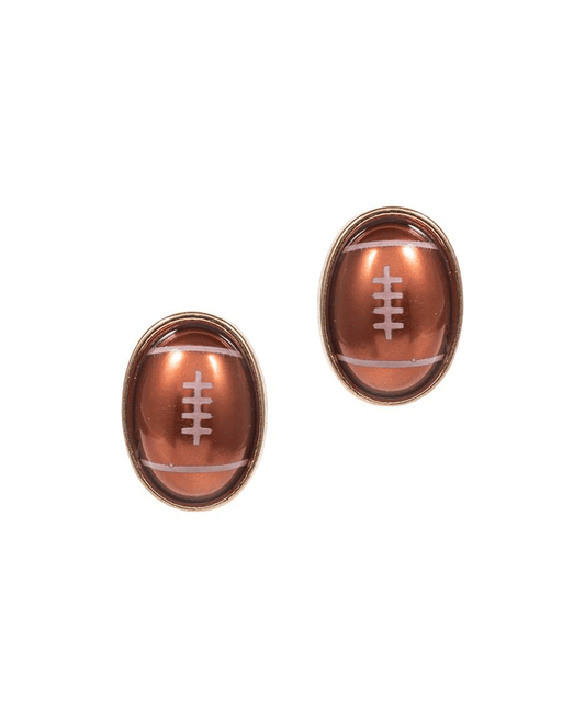 Golf Ball Shaped Pearl Post Earring - 0.7"