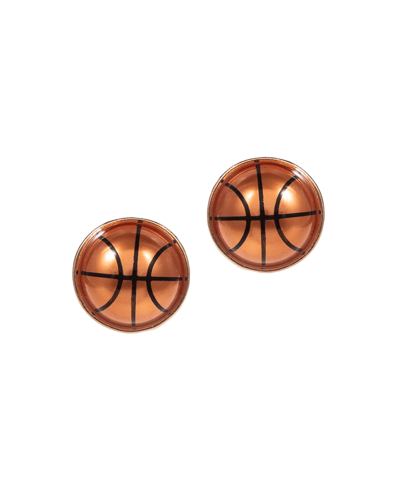 Golf Ball Shaped Pearl Post Earring - 0.7"