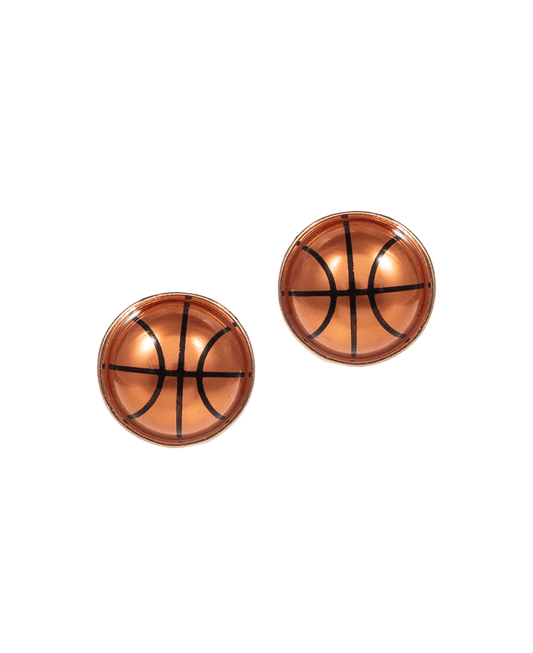 Golf Ball Shaped Pearl Post Earring - 0.7"
