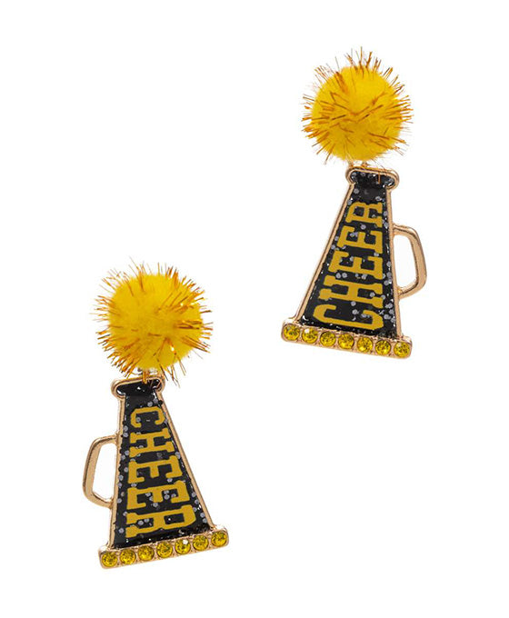 Cheer Megaphone Shaped Acrylic Post Earring
