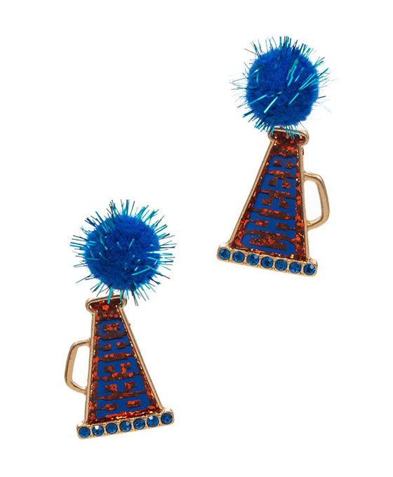 Cheer Megaphone Shaped Acrylic Post Earring