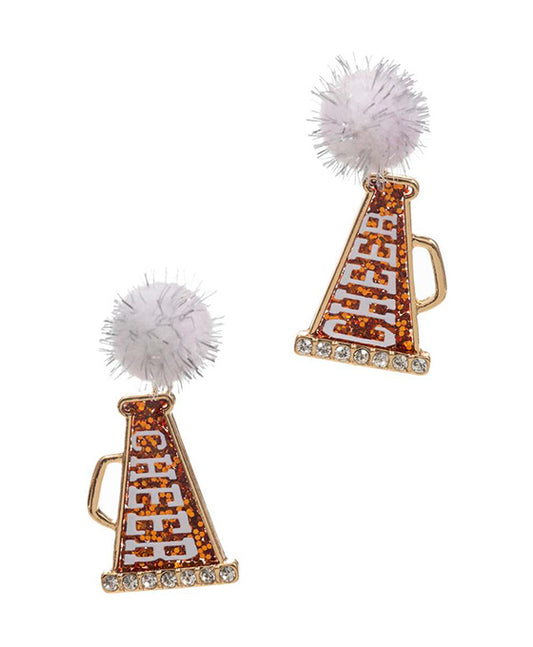 Cheer Megaphone Shaped Acrylic Post Earring