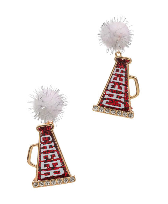 Cheer Megaphone Shaped Acrylic Post Earring
