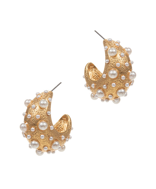 Round Shaped Metal Hoop Earring