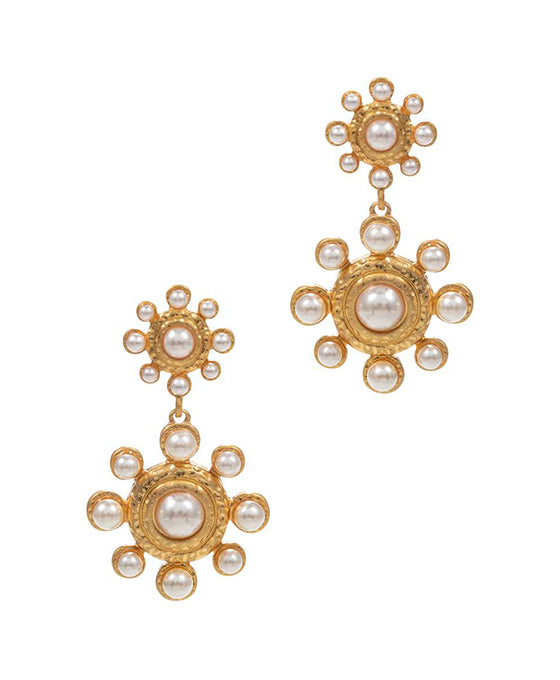 Flower Shaped Metal Post Earring