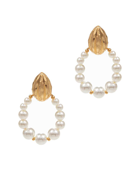 Irregular Shaped Metal Post Earring