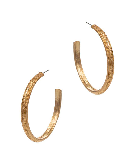 Round Shaped Metal Hoop Earring