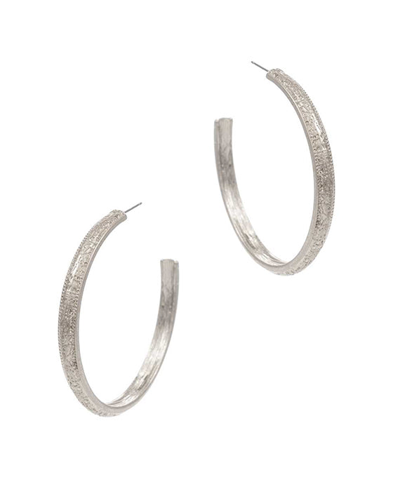 Round Shaped Metal Hoop Earring