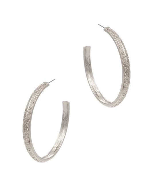 Round Shaped Metal Hoop Earring