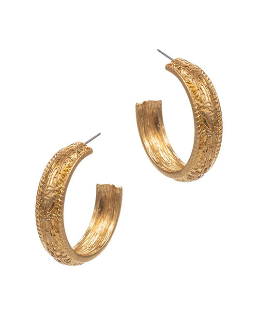 Round Shaped Metal Hoop Earring