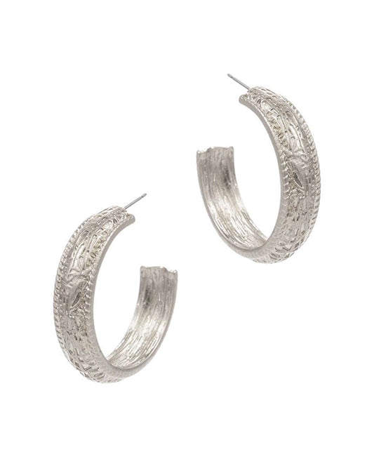 Round Shaped Metal Hoop Earring