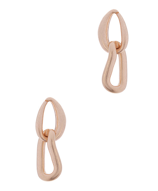 Irregular Shaped Link Post Earring
