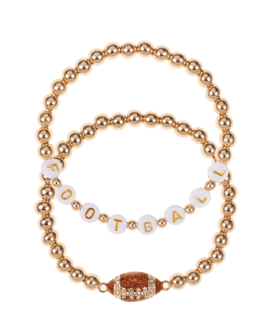 Football Enamel Stretch Bracelet
