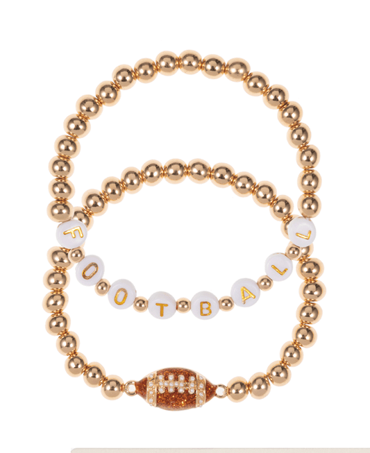 Football Enamel Stretch Bracelet
