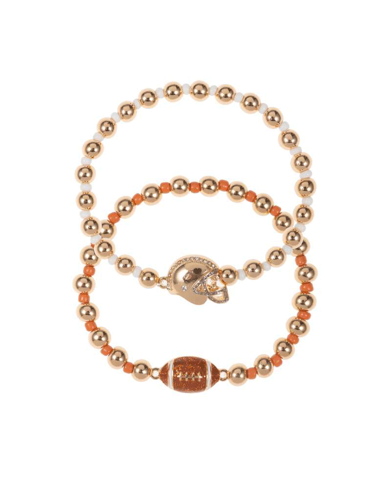 Football Enamel Stretch Bracelet