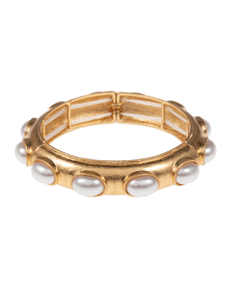 Round Shaped Metal Stretch Bracelet - 7.25"