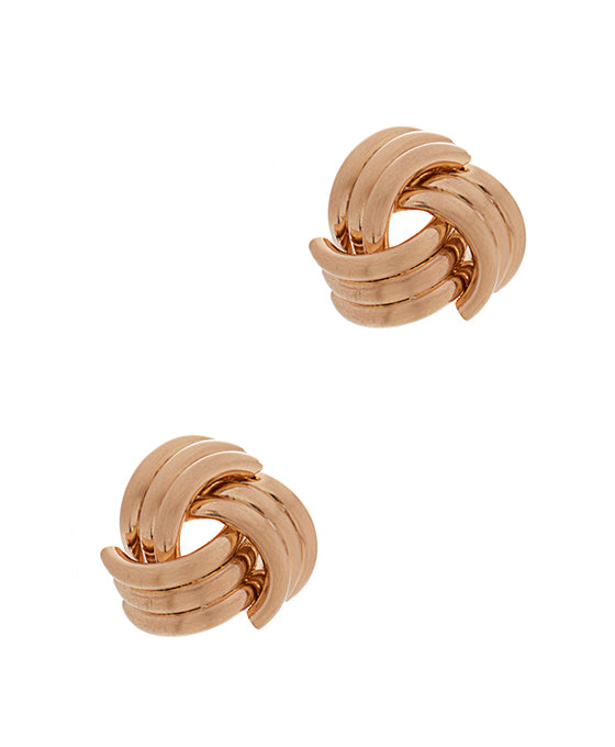 Metal High Polished Satin Plating Post Earring