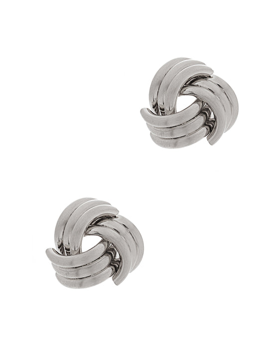 Metal High Polished Satin Plating Post Earring