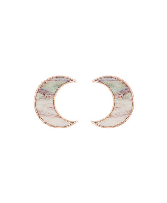 Crescent Shape Shell Post Earring