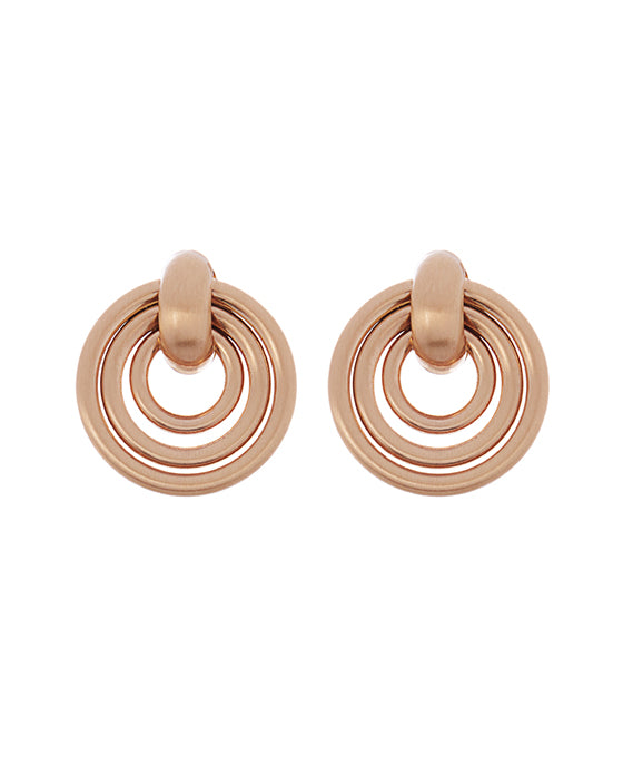 Metal High Polished Satin Plating Post Earring