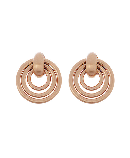 Metal High Polished Satin Plating Post Earring