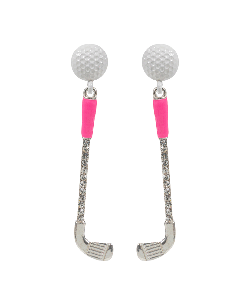 Golf Enamel Post Earring - 2.5"