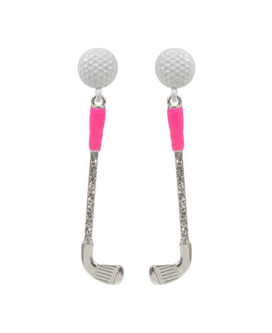 Golf Enamel Post Earring - 2.5"