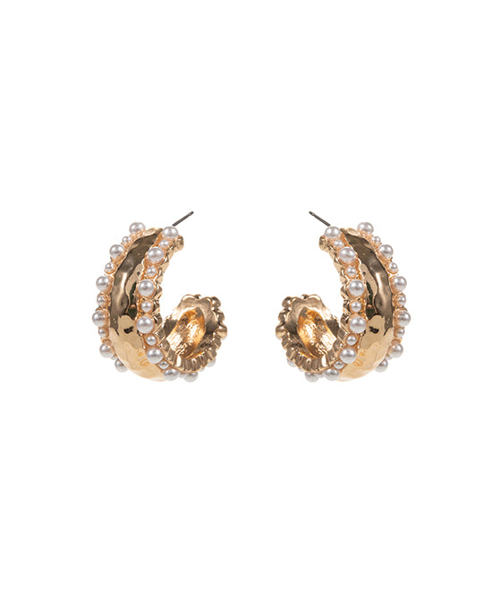 Round w/ Pearl Hoop Earring