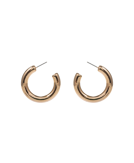 Round CCB Metal Hoop Earring