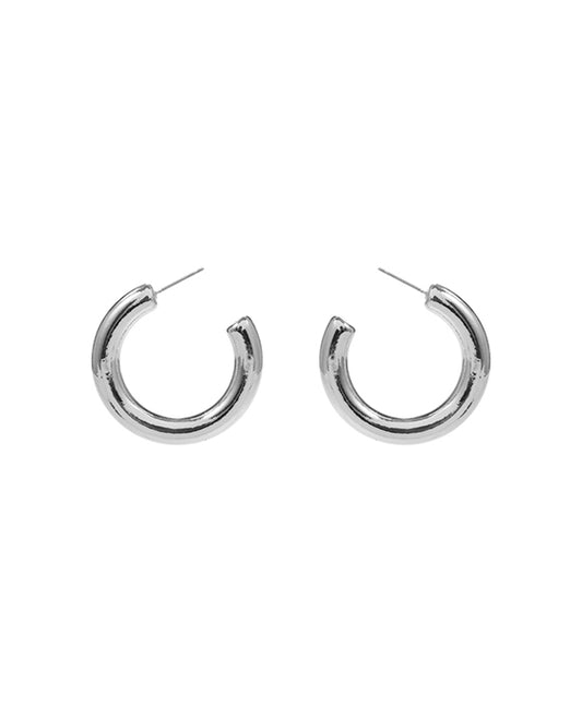 Round CCB Metal Hoop Earring