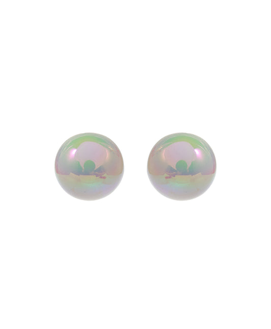 Round Iridescent Acrylic Post Earring