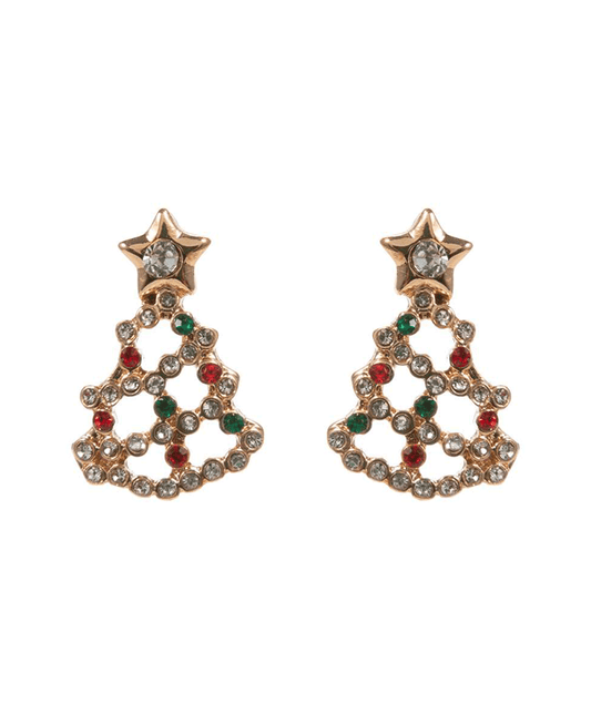 Christmas Tree Stones Earring