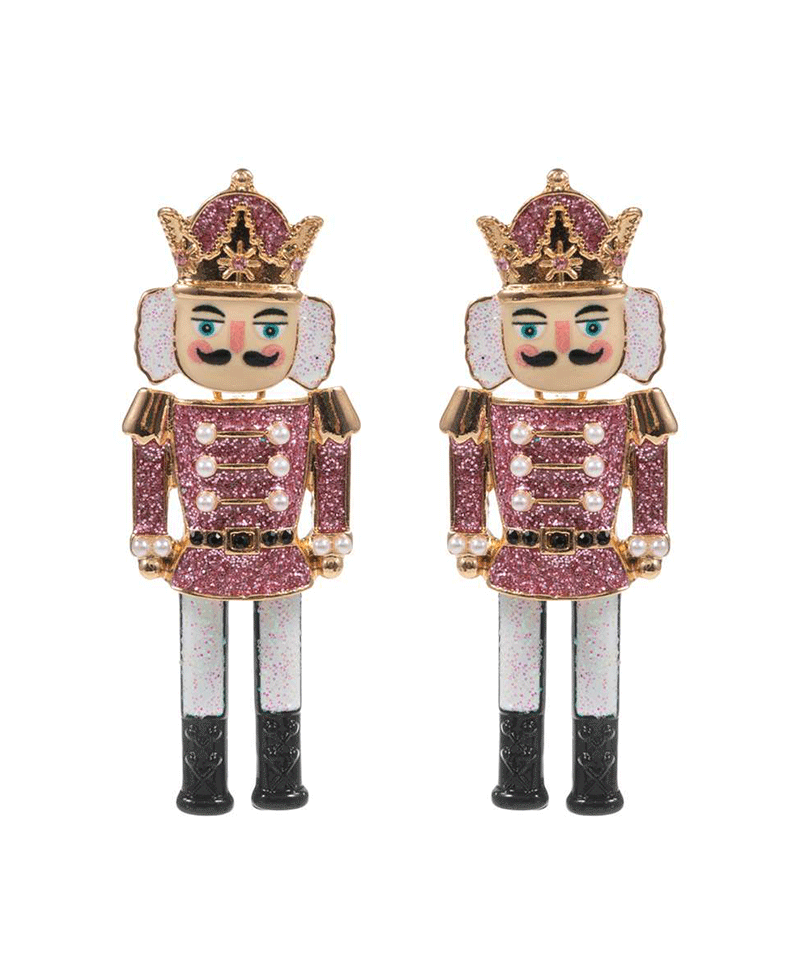 Nut Cracker Enamel Hypo Earring - 2.25"