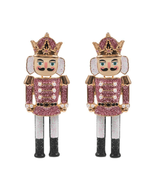 Nut Cracker Enamel Hypo Earring - 2.25"