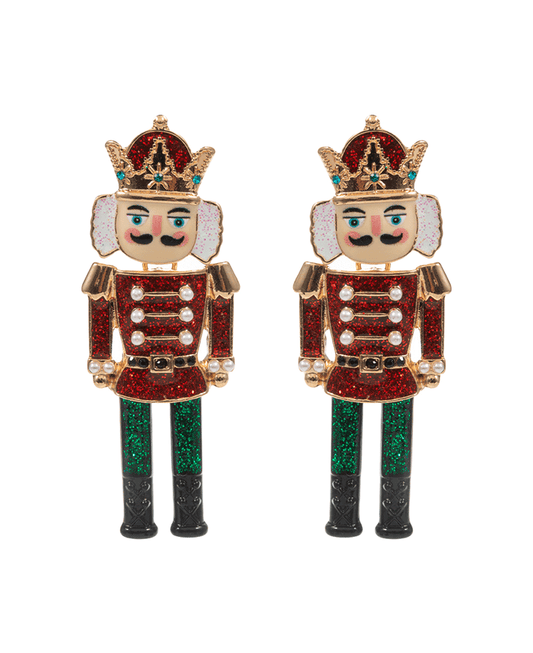 Nut Cracker Enamel Hypo Earring - 2.25"